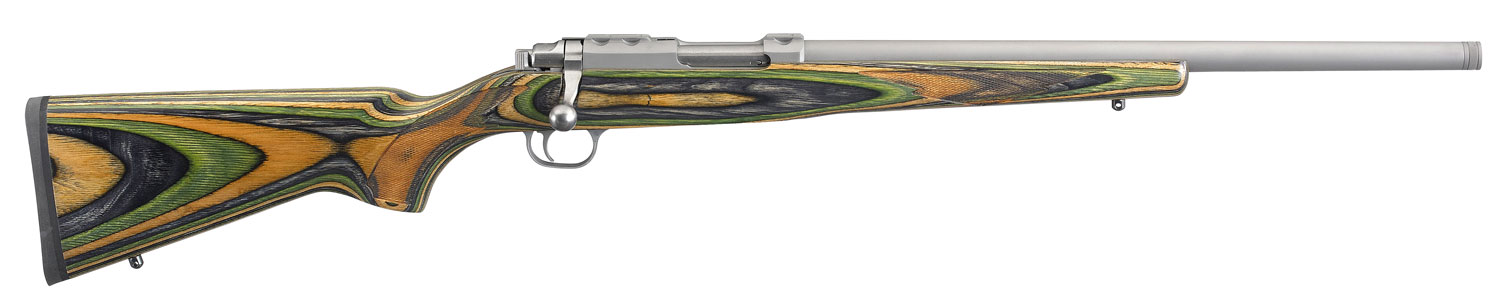 Ruger 77/22 Rifle 7226, 22 Hornet, 18.50", Green Mountain Laminate, Stainless Steel Finish, 6 Rds
