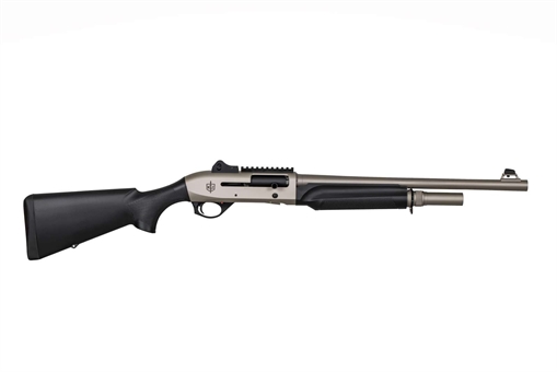 MAC 2 TACTICAL MARINE SGA 12GA 18.5IN BBL GHOST RING SIGHT NICKEL FINISH 5+1 RDS BLK POLY STOCK 723551444382