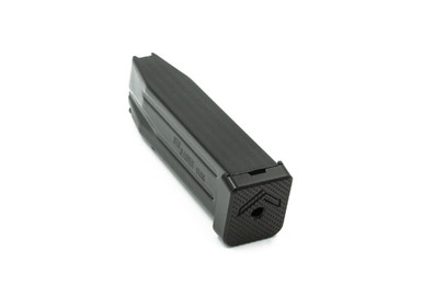 Sig Sauer P320 X-Five Legion 17RD 9MM Magazine - 9MM, 17 Rounds, with Henning Group Aluminum Basepad, Fits Sig P320 X-Five Legion, Steel, Black