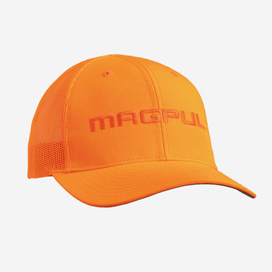 Magpul Industries Wordmark Blaze Orange Trucker - One Size Fits Most, Snapback