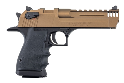 MAGNUM RESEARCH RESEARCH DESERT EAGLE L5 .50AE 5IN BARREL 7RD BLACK FRAME BURNT BRONZE SLIDE MUZZLE BRAKE DE50L5BB