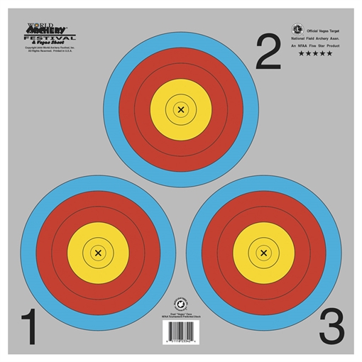 Maple Leaf Press Maple Leaf Target Face NFAA Vegas 3-Spot 100 pk. TA3X40G
