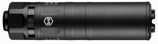 Maxim Defense Industries MS-9, Suppressor, 9MM, Stainless Steel and Aluminum Construction, DLC and Cerakote Finish, Black, Includes 1/2-28 Piston MXM-48217