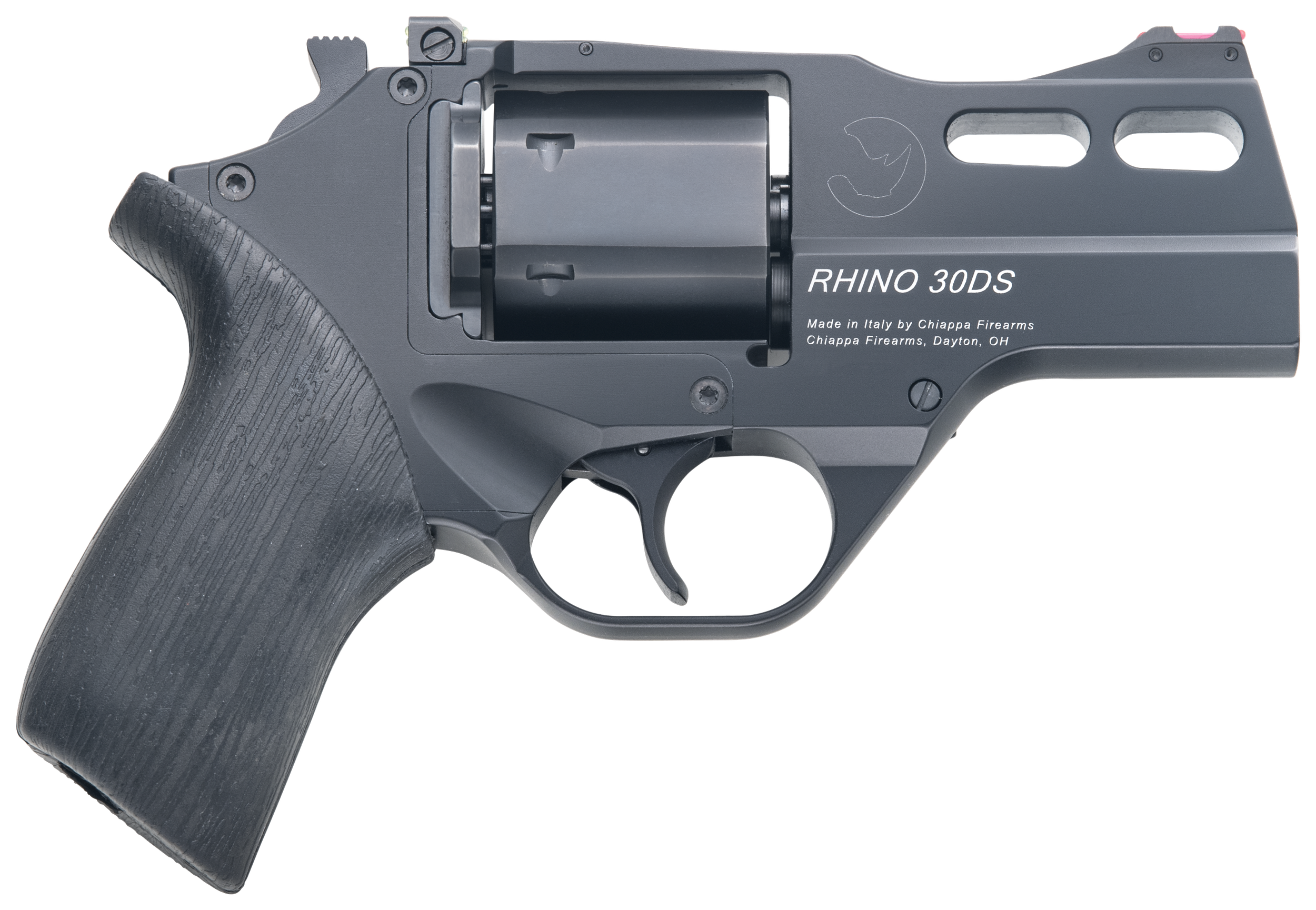Chiappa Rhino Revolver CF340289, 357 Mag, 3", Black Rubber Grip, Blued Finish, 6 Rd