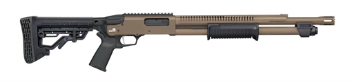 MOSSBERG 590R SECURITY TACTICAL 12 GA 18.5IN BARREL 6RD FLAT DARK EARTH CERAKOTE STANDOFF - NO SIGHTS 50756