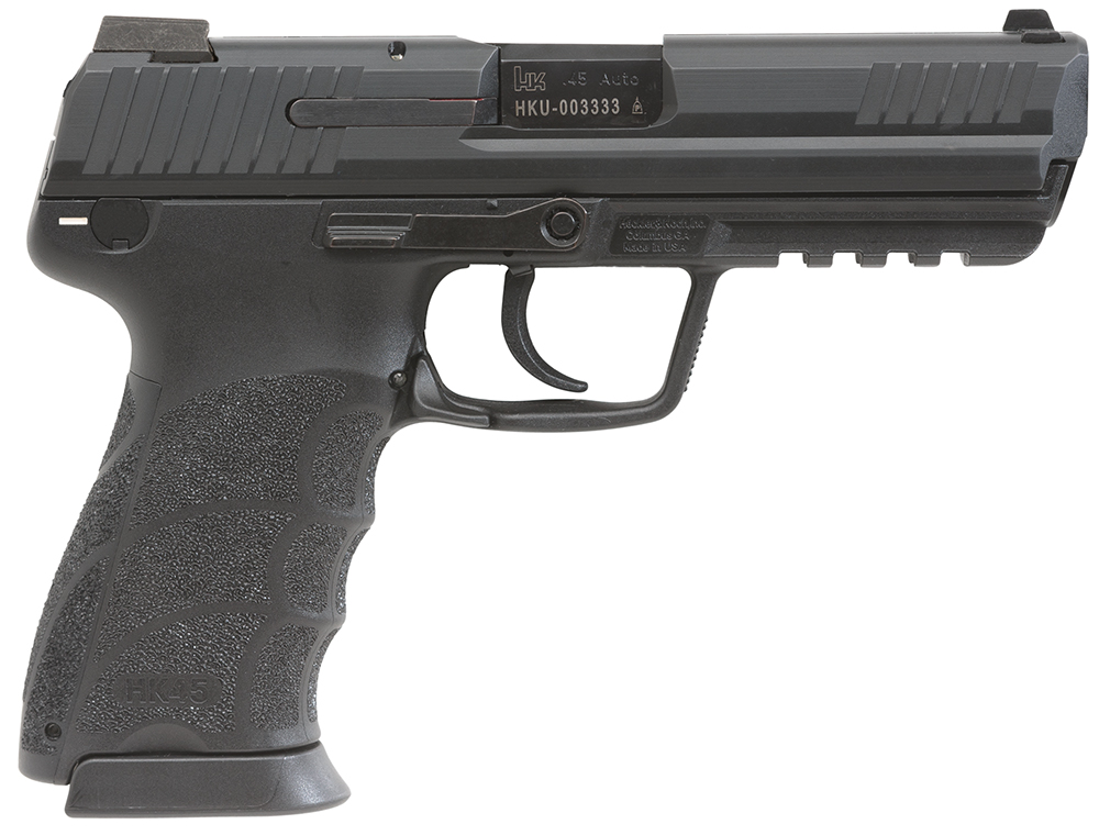 Heckler & Koch HK45 V7 LEM DAO Pistol 81000029, 45 ACP, 4.46", Black Grips, Black Finish, 10 Rds