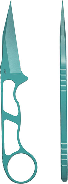 Toor Knives Jank Shank Fixed Blade Knife, Teal Finish (JANKSHANKTL)