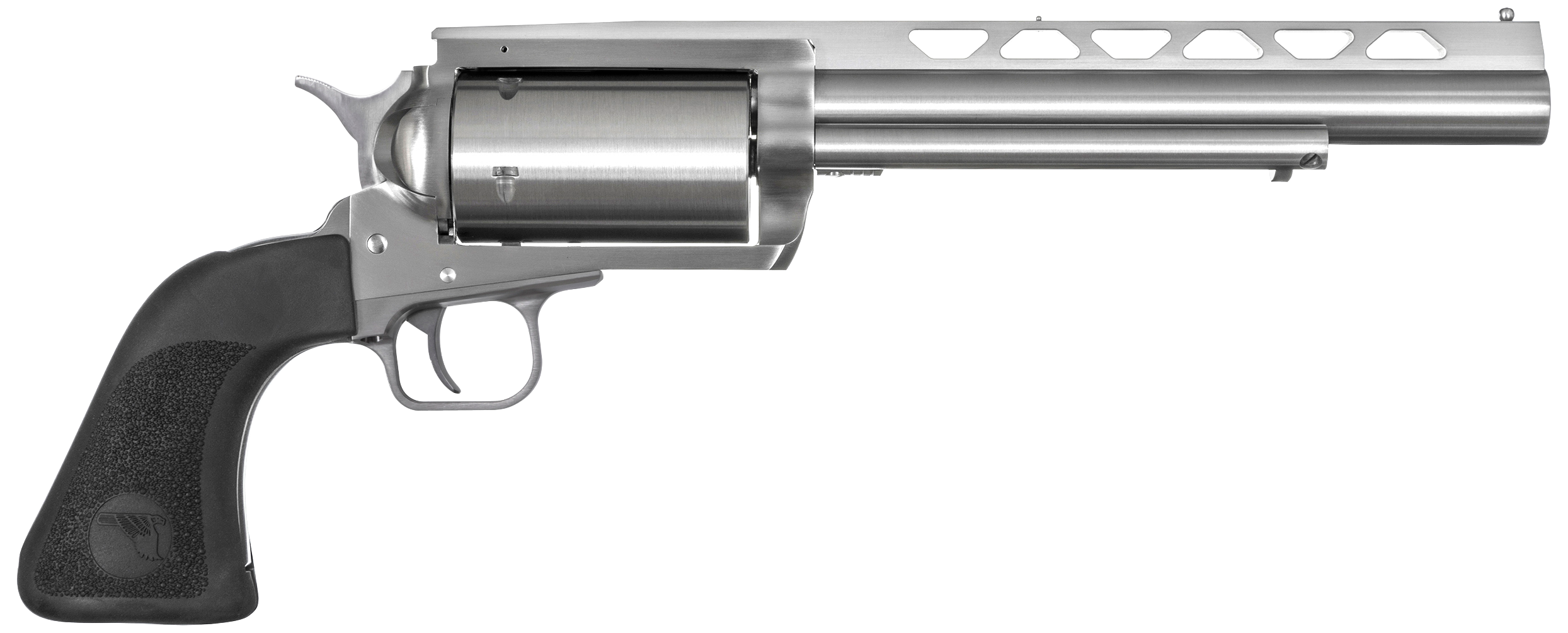 Magnum Research BFR Revolver BFR45LC4106, 45 Colt (LC), 7.50", Rubber Grips, Brushed Steel Finish, 6 Rds