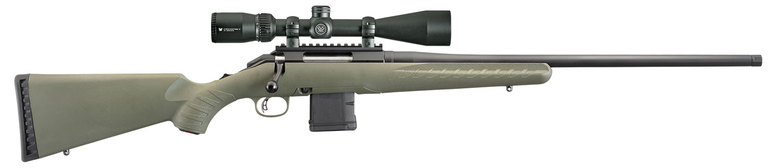 Ruger American Predator Bolt Action Rifle 26953, 6.5 Creedmoor, 22", Moss Green Stock, Matte Black Finish, 3 Rds
