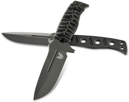 Benchmade Adamas Fixed Knife w/Cobalt Black Plain-Edge CPM-CruWear Drop Point Blade (375BK-1)