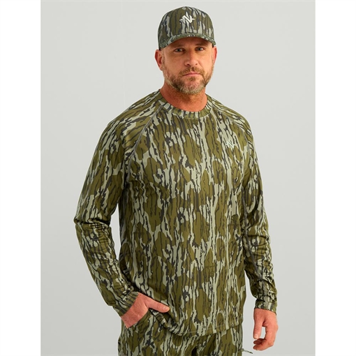 Nomad Mirage Long Sleeve Camo Crew Shirt Mossy Oak Bottomland S N1200050922S