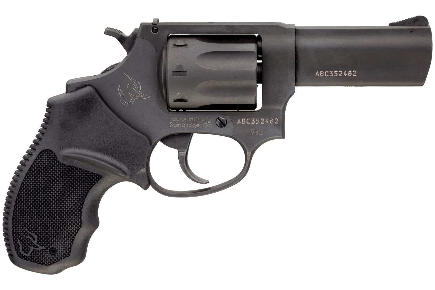 Taurus 942 Rimfire Revolver 2942031, 22 LR, 3", Black Rubber Grip, Matte Black Finish, 8 Rd