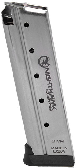 Nighthawk Custom 1911 Magazine, 9mm, Nickel Plated, 10 Rds (MG0039)