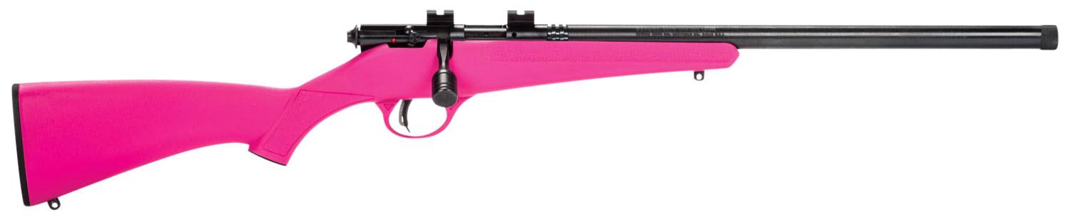 Savage Arms Rascal FV-SR Youth Bolt Action Rifle 13835, 22 LR, 16.12", Pink Stock, Blued Finish, 1 Rd