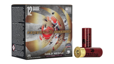 Federal 12 Gauge Ammunition Gold Medal Target FGMT11175CASE 2-3/4" 1oz #7.5 Shot 1290 FPS CASE 250 Rounds