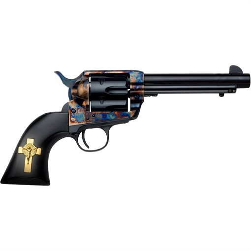 Pietta Pietta 1873 Hand of God Revolver 45 Long Colt 5.5 in. Black Walnut Grip w/Cross HF45HOG512NM