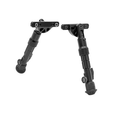 Leaper's Inc - UTG Recon Flex M-LOK or KeyMod Bipod - 6"-8" Height, Black Finish