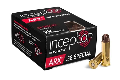 Polycase Inceptor ARX .38 Special Ammo 200 Rounds Box (20 Cartridges X 10 Case) POLY-38ARXBRSP-200