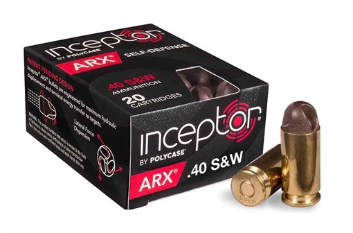 Polycase Inceptor ARX .40 S&W Ammo 200 Rounds POLY-40ARXBRSW-200
