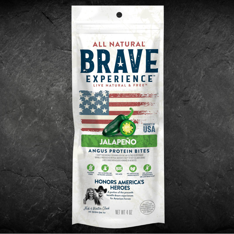 Brave Experience All Natural American Angus Jalapeno Beef Bites, 4oz (BT323)