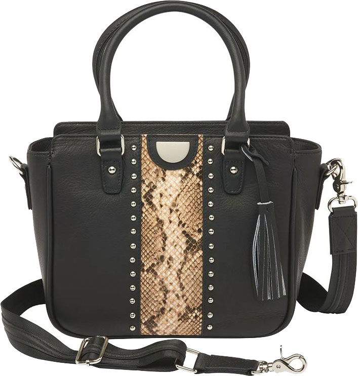 Gun Tote'n Mamas Park Ave Hand Tote (GTM-52SNAKE) Fits Small Pistols & Revolvers, Snake Embossed Pattern