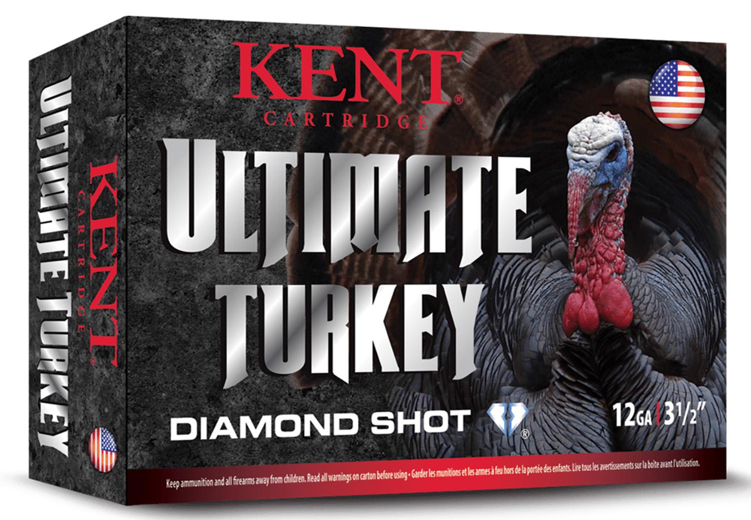Kent Cartridge Ultimate Turkey Diamond Shotshells C122TK465, 12 Gauge, 2-3/4", 1 5/8 oz, #5 Lead, 10 Rds/bx
