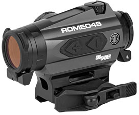 Sig ROMEO4S Compact Red Dot Sight SOR43022, 1x20mm Low Profile, 1MOA Dot Ballistic Circle Plex, 0.5 MOA Adjustment, Graphite