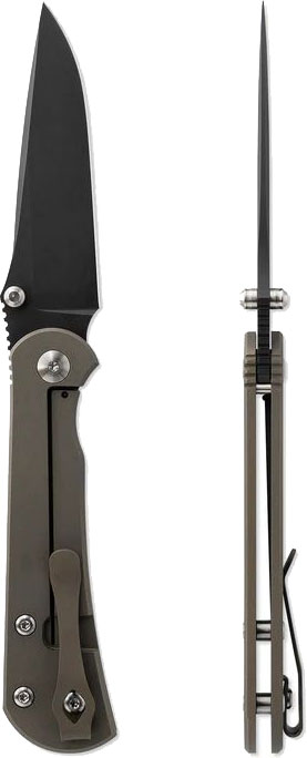 Toor Knives Merchant 2.0 Folding Knife, Bronze Finish (86659042) Curved Blade