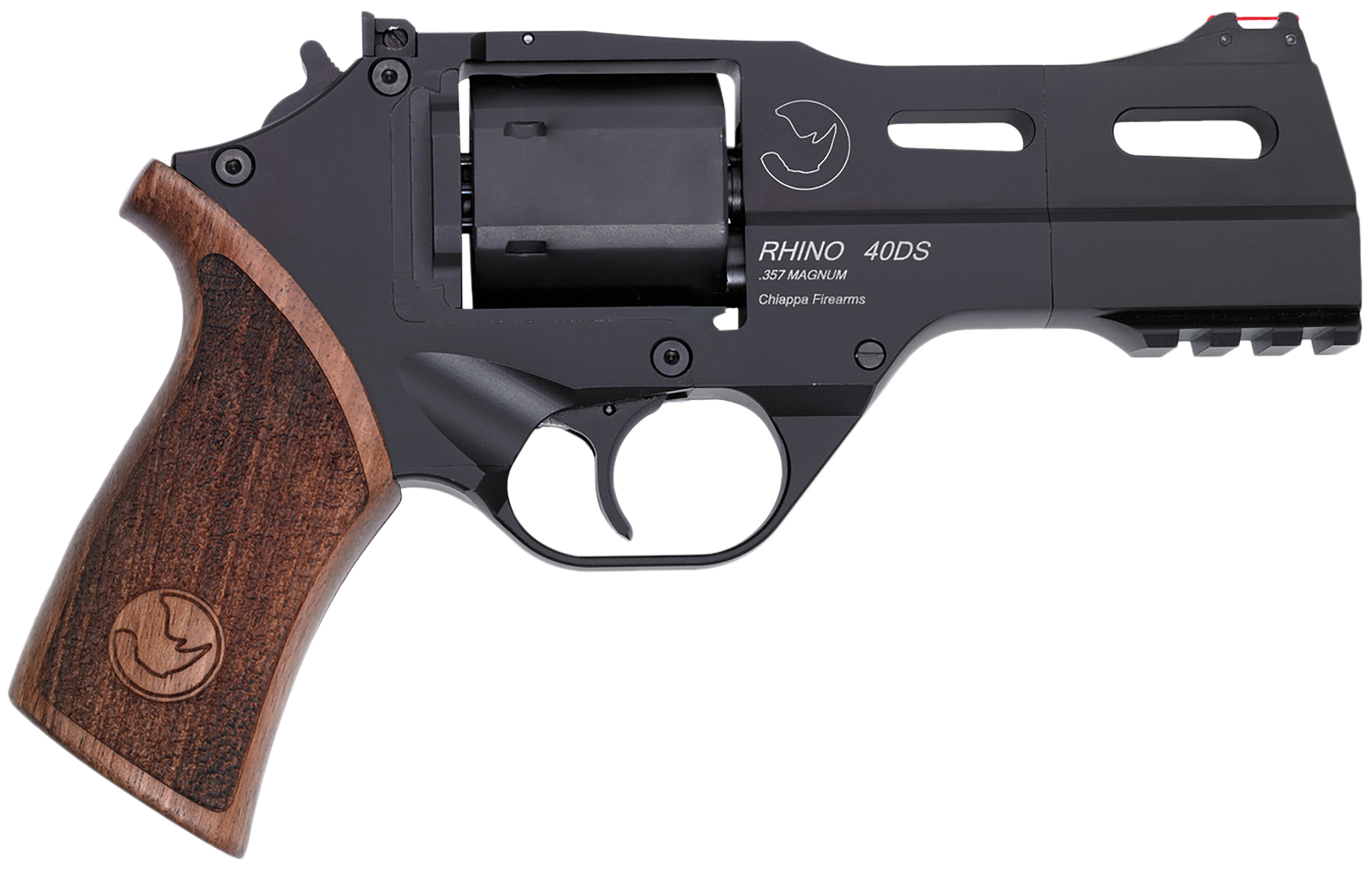 Chiappa Rhino 40SAR Revolver CF340244, 357 Magnum, 4", Wood Grips, Black Finish, 6 Rd