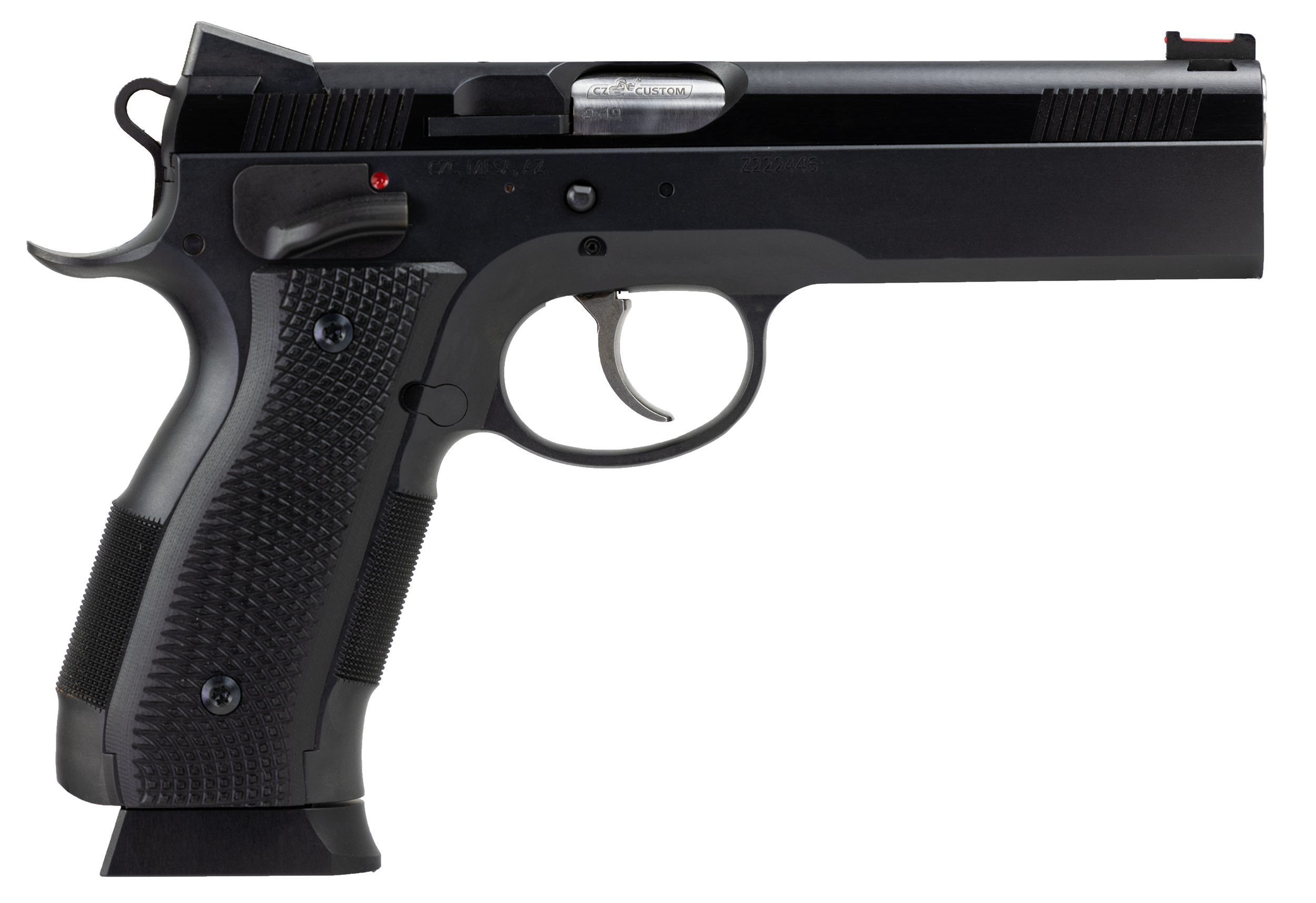 CZ A01 LD Pistol 91731, 9mm, 4.90", Polymer Grips, Blued Steel Finish, 19 Rds