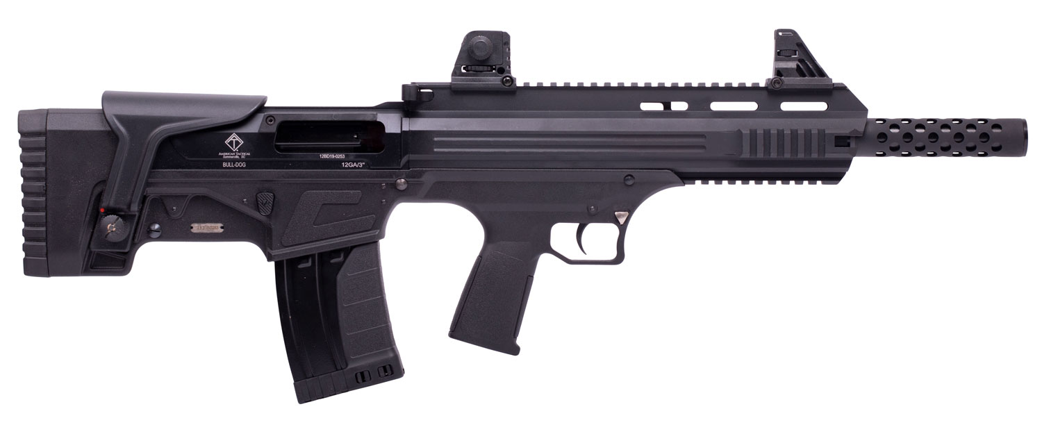 ATI Bulldog Tactical Shotgun ATIG12BDB, 12 Gauge, 18.50", 3" Chmbr, Fixed Synthetic Bullpup Stock, 5+1 Rds