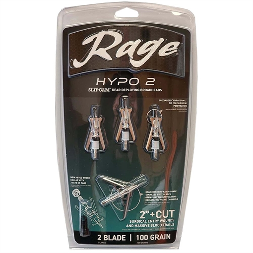 Rage Rage Hypo 2 Series Broadheads 100 gr. 2 in. 4 pk. R60001