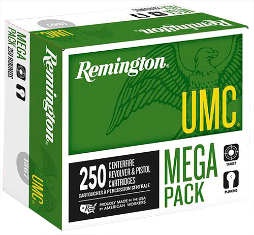 Remington UMC .38 Special 130gr FMJ Brass Case, Mega Pack 250rd Box
