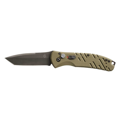 Gerber Propel Auto - 3.5" CPM-S30V Black Tanto Blade, OD Green G10 Handle, Plain Edge