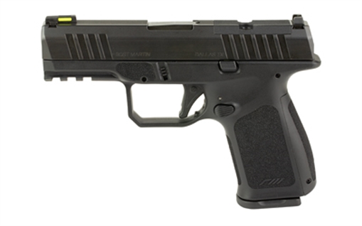 Rost Martin RM1C, Striker Fired, Semi-automatic, Polymer Frame Pistol, Compact, 9MM, 4" Barrel, Nitrocarburized Finish, Black, HIVIZ LiteWave H3 Tritium Night Sights, Optics Ready, Ambidextrous, 2 Magazines, 10 Round, Includes RMR Mounting Plate RM1CBLKOSP