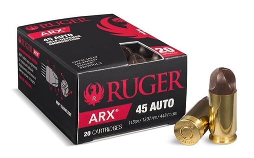 Ruger ARX .45 ACP Ammo 20 Rounds Box POLY-45ARXRUG-118-20