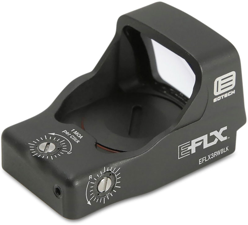 Eotech EFLX Mini Reflex Sight EFLX3RWBLK- 1x, 3 MOA, Red Dot Reticle, Black Anodized
