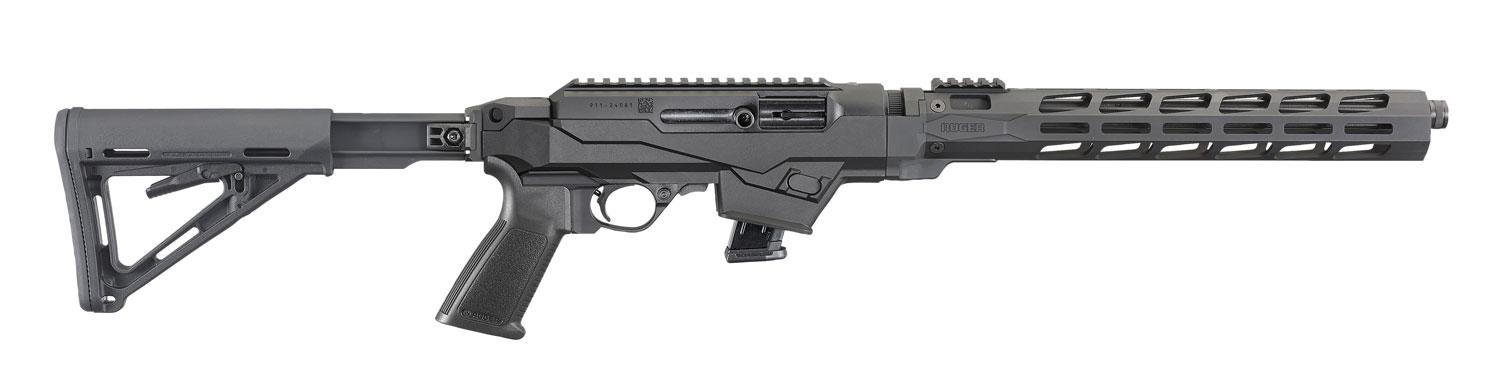 Ruger PC Carbine Semi-Auto Rifle 19124, 9mm Luger, 16.12", Adj. Stock, Black Hardcoat Anodized Finish, 10 Rds