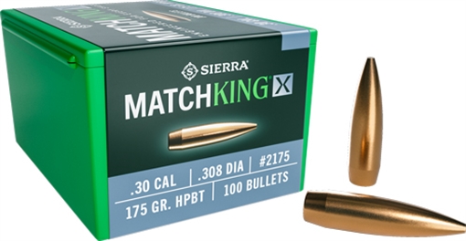 SIERRA BULLETS BULLETS .30 CAL .308 175GR HP-BT MATCHKING X 100CT 2175
