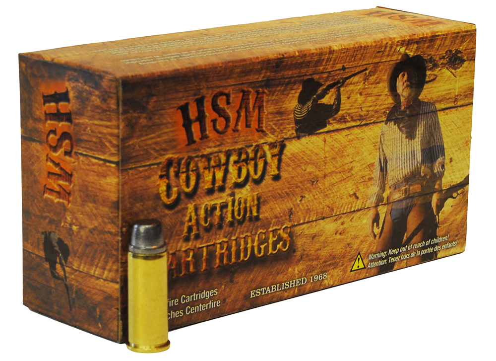 HSM Cowboy Action Rifle Ammunition 38551N, 38-55 Win, Round Nose Flat Point, 240 gr, 1325 fps, 20 Rd/Bx