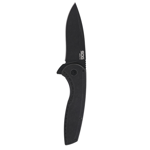 SOG Knives Aegis FLK 2.0 Folding Knife 3-1/4" Drop Point Blade Black Blister SOG-14-41-05-43