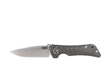 Zac Brown's Southern Grind Spider Monkey Folding Knife - 3.25" CPM S35VN Drop Point Blade, Black Carbon Fiber Handles