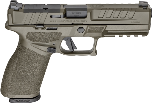 Springfield Echelon, Semi-automatic, Striker Fired, Polymer Framed Pistol, Full Size, 9MM, 4.5" Barrel, Melonite Finish, Olive Drab Green, Crimson Trace CT-1500, Optics Ready Slide, Front Tritium Night Sight, Tactical Rack U-Dot Rear, 5 Magazines, (3)-17 R