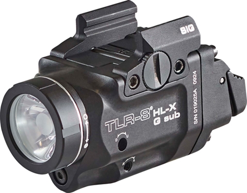 Streamlight TLR-8 HL-X Sub USB, Weaponlight with Red Laser, 1,000 Lumens, Black, Fits Sig P365/XL with Closed Rail Systems (Does Not Fit X-Macro), Includes Mounting Kit with Key, Multi-Tool, (1) SL-B9 Battery Pack, and USB-C Cord 69467