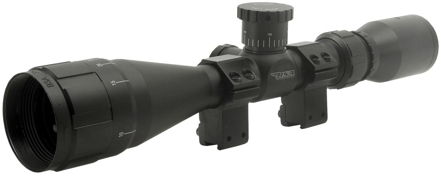 BSA Optics Sweet 22 Rifle Scope 22412X40AO, 4-12x, 40mm AO Obj, 1" Tube, 30/30 Duplex Reticle