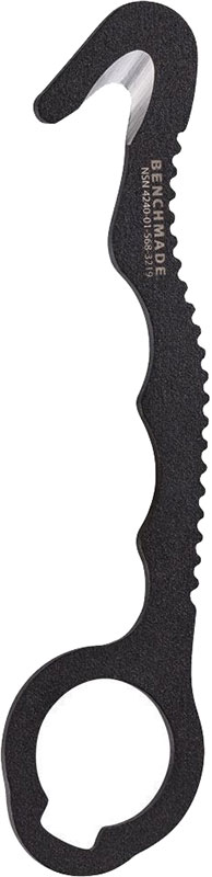 Benchmade 8 BLKW Strap Cutter (8 BLKW), 440C Steel, Hook Blade, Black Finish, 6.50" Overall Length