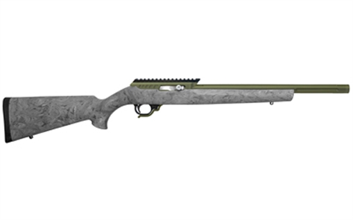 Tactical Solutions X-Ring VR Gen 2, Semi-automatic Rifle, 22 LR, 16.5" Threaded Barrel, 1/2x28 Thread Pitch, Matte Finish, Olive Drab Green, Ghillie Green Hogue Stock, 1 Magazine, 10 Rounds ATE2-MOD-B-H-GGRN ATE2MODBHGGRN