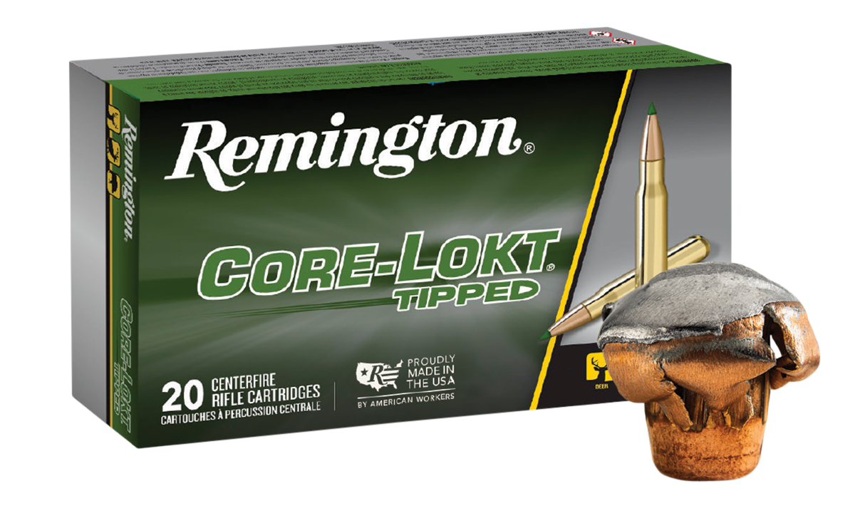 Remington Rifle Ammuntion RT3006B, 30-06 Springfield, Core-Lokt Tipped, 165 GR, 2820 fps, 20 Rd/bx