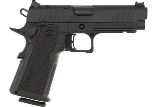 Tisas USA Carry B9R Double Stack, Single Action Only, Semi-automatic, Steel Frame Pistol, Carry Size, 9MM, 4.25" Bull Barrel, Cerakote Finish, Black, Rail, Fiber Optic Front and Low Profile Combat Rear Sights, 17 Rounds, 2 Magazines 12500018