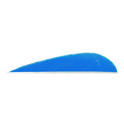 Trueflight Trueflight Parabolic Feathers Blue 3 in. LW 100 pk. 0 1207